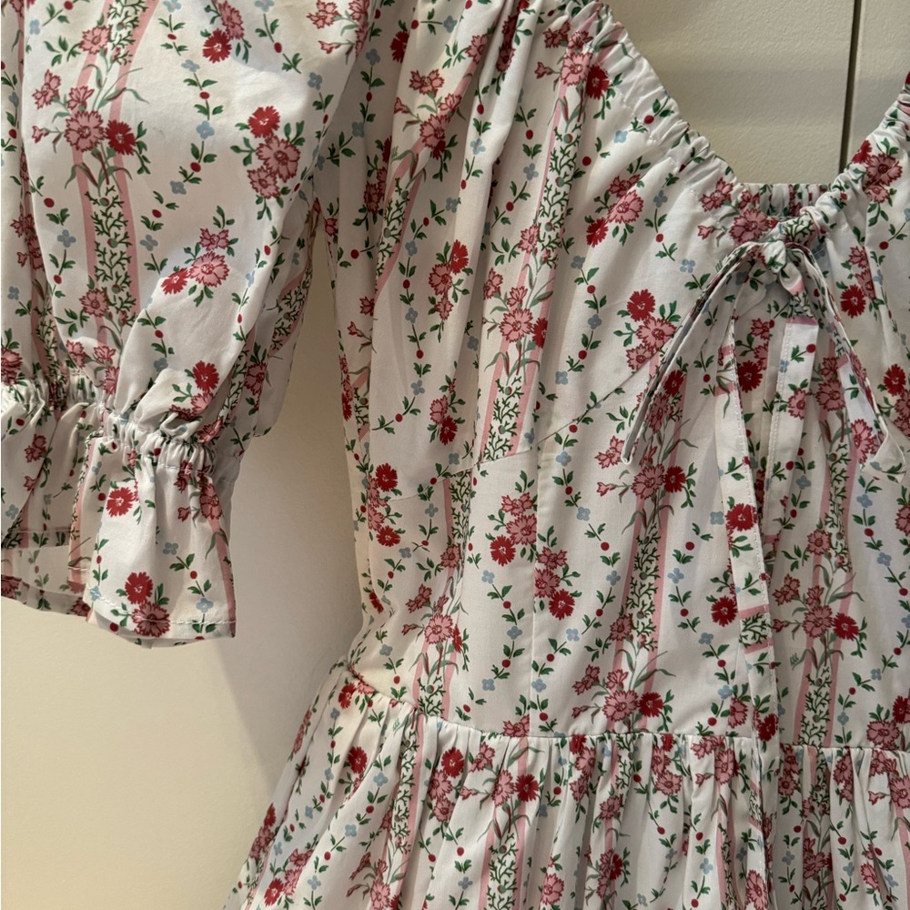 Hill House Ophelia Dress in Pink Vine Stripe NEW WITH TAGS - Size XXS - Picture 3 of 5